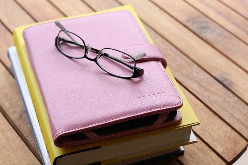 Glasses Outside Working Tablet Office Book